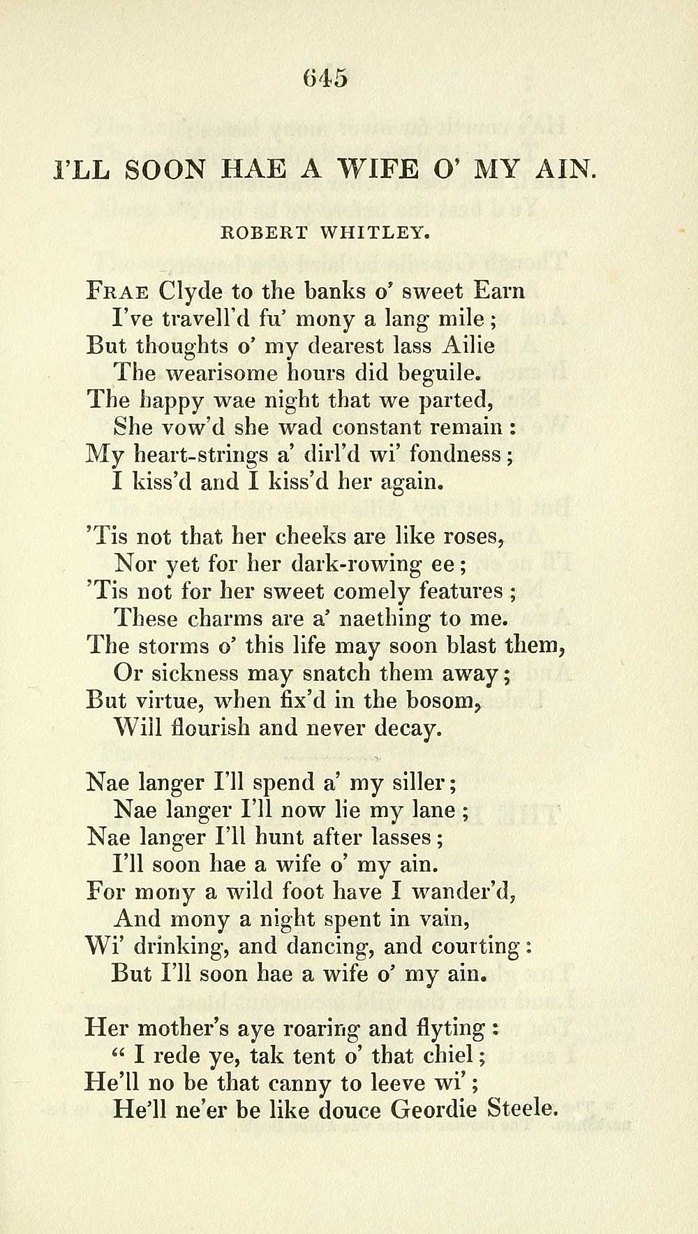 345 Page 645 I Ll Soon Hae A Wife O My Ain Glen Collection Of Printed Music Printed Text Scottish Songs Volume 2 Special Collections Of Printed Music National Library Of Scotland