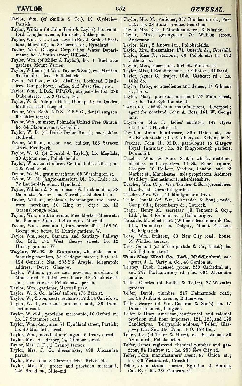 546) - Towns > Glasgow > 1828-1912 - Post-Office annual Glasgow directory >  1906-1907 - Scottish Directories - National Library of Scotland