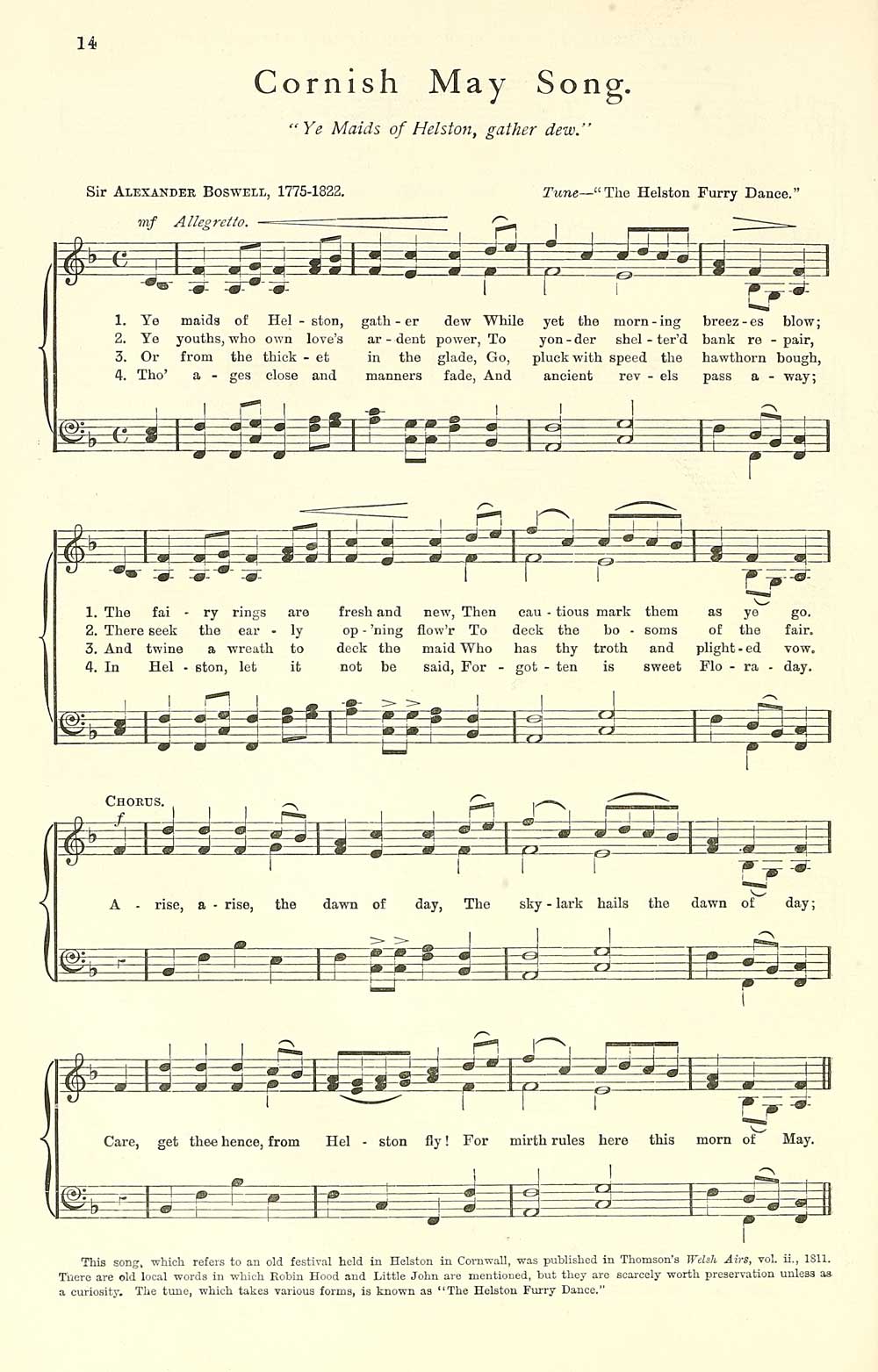 (28) Page 14 Cornish May song Glen Collection of printed music