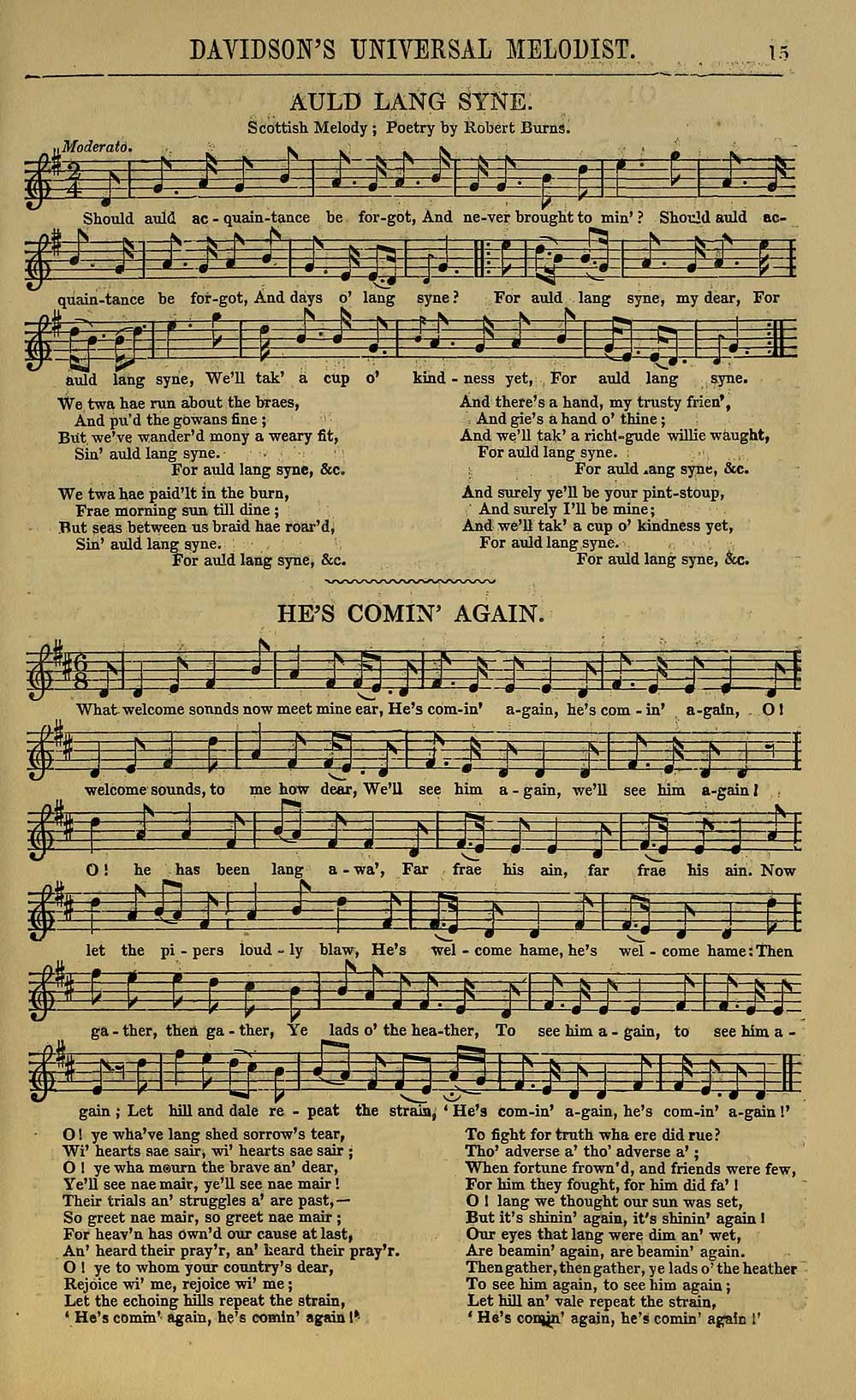 (101) Page 15 Auld lang syne Glen Collection of printed music