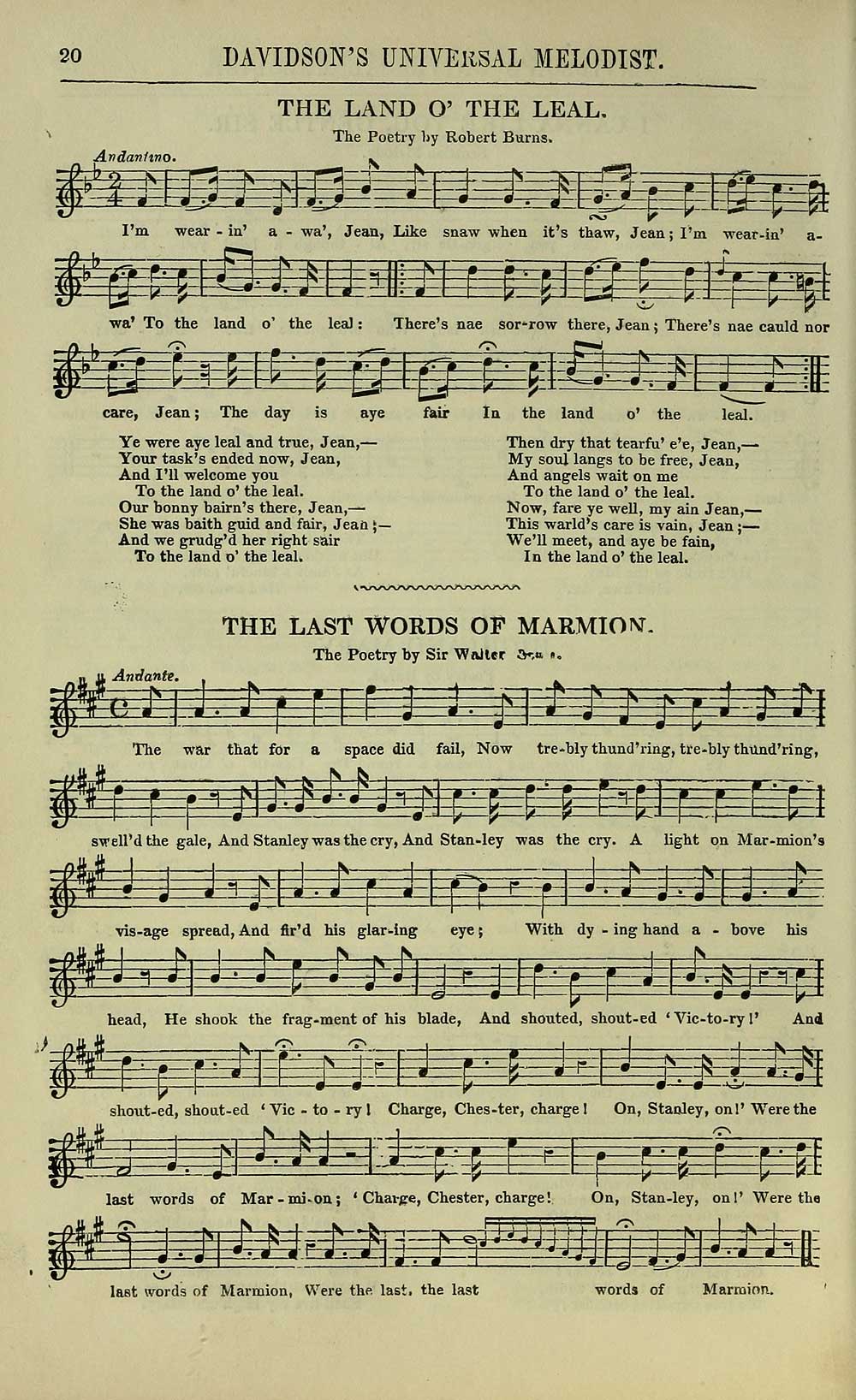 106 Page 20 Land O The Leal Glen Collection Of Printed Music Printed Music Composite Music Volume Davidson S Musical Miracles Special Collections Of Printed Music National Library Of Scotland C d in the land o' the leal. digital gallery national library of scotland