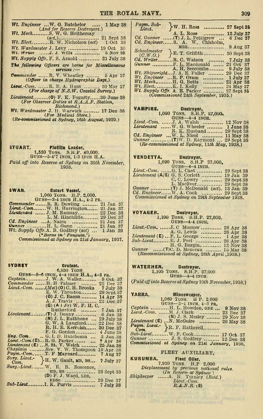 359 Navy Lists Monthly 1939 February British Military Lists National Library Of Scotland