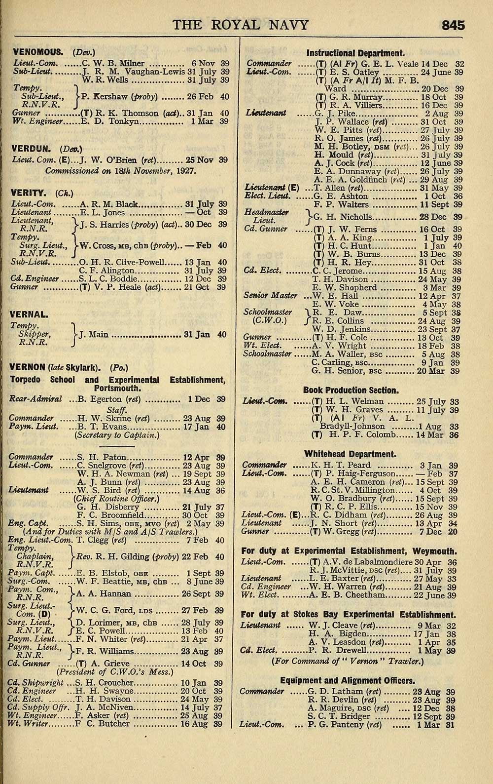 869 Navy Lists Monthly 1940 March British Military Lists National Library Of Scotland