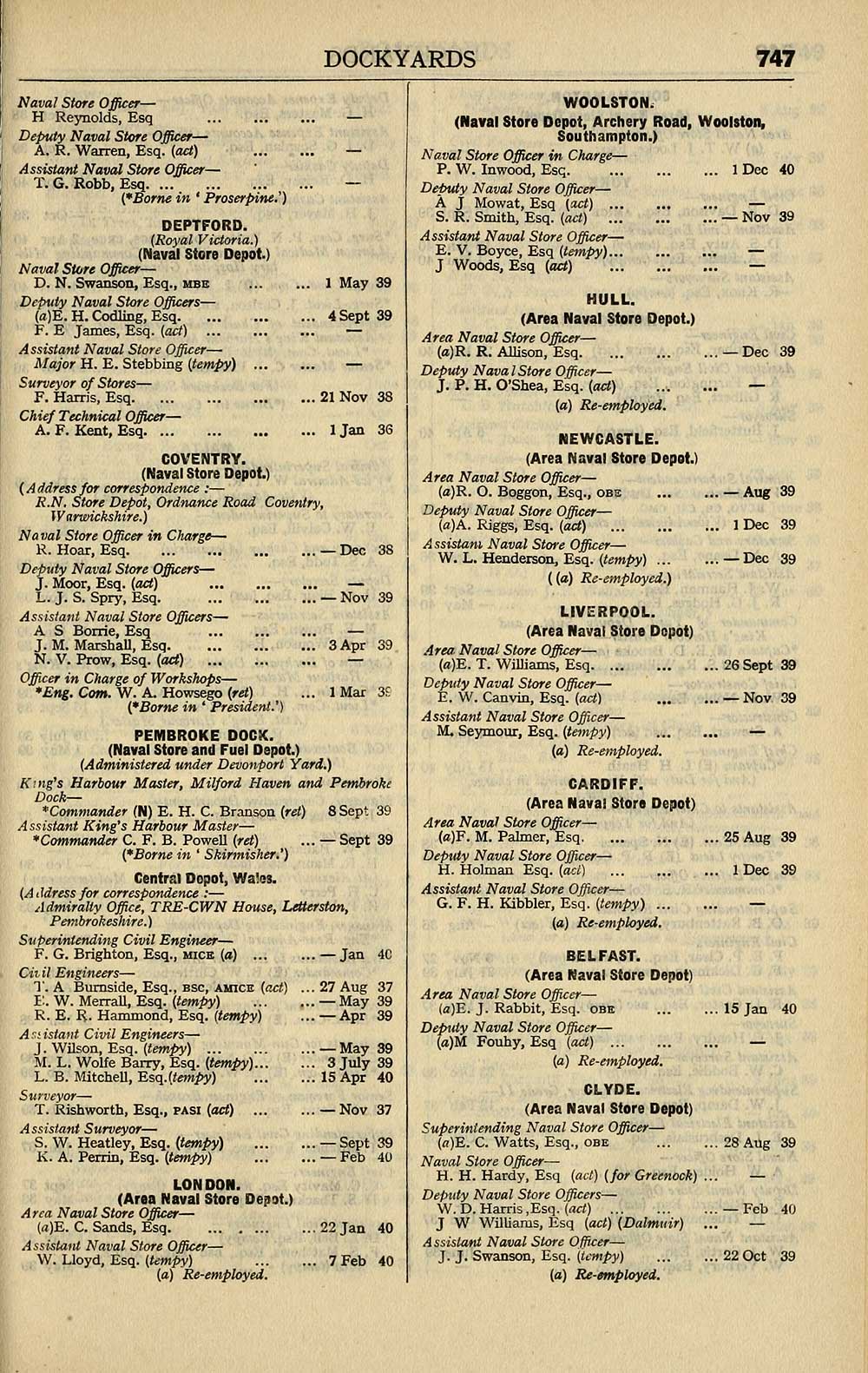 771 Navy Lists Bimonthly 1940 August British Military Lists National Library Of Scotland