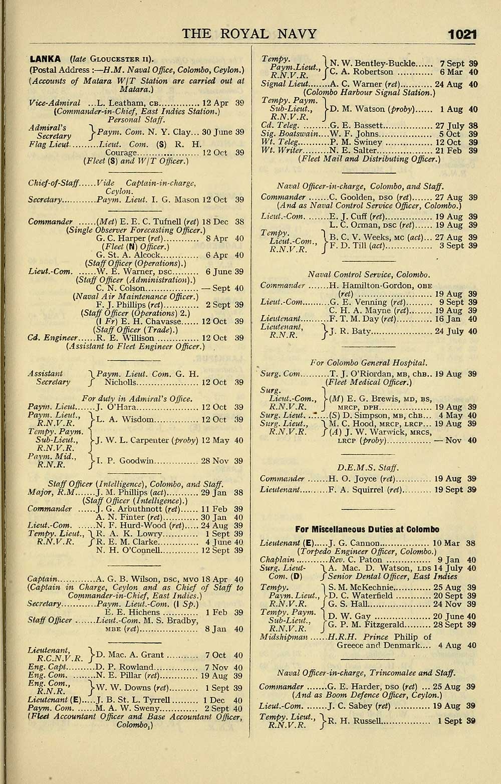 1045 Navy Lists Bimonthly 1940 December British Military Lists National Library Of Scotland