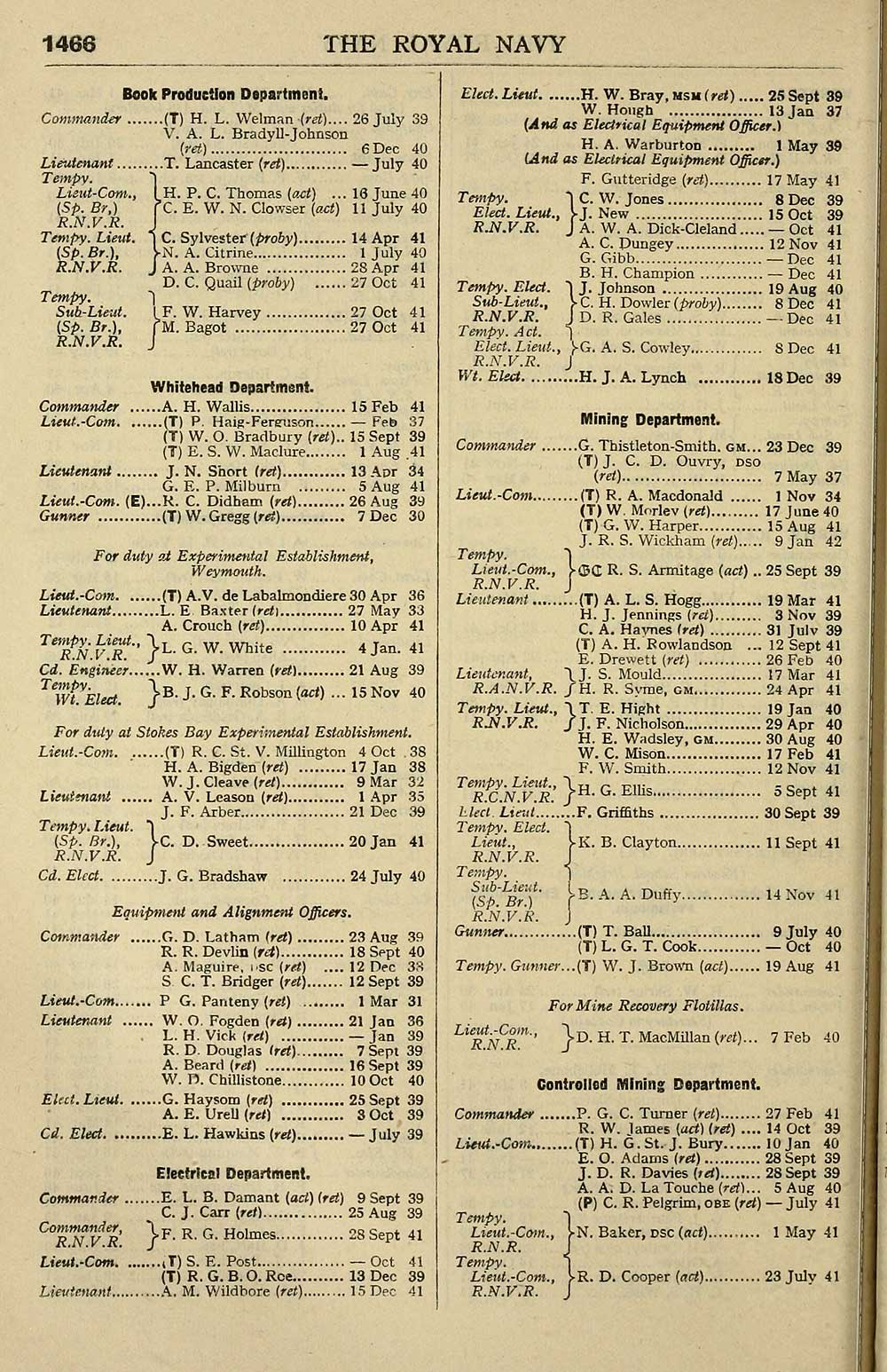 1492 Navy Lists Bimonthly 1942 February British Military Lists National Library Of Scotland
