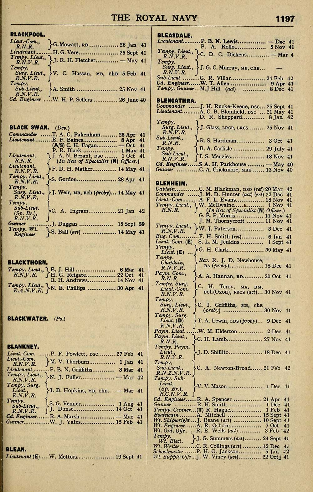 1223 Navy Lists Bimonthly 1942 April British Military Lists National Library Of Scotland