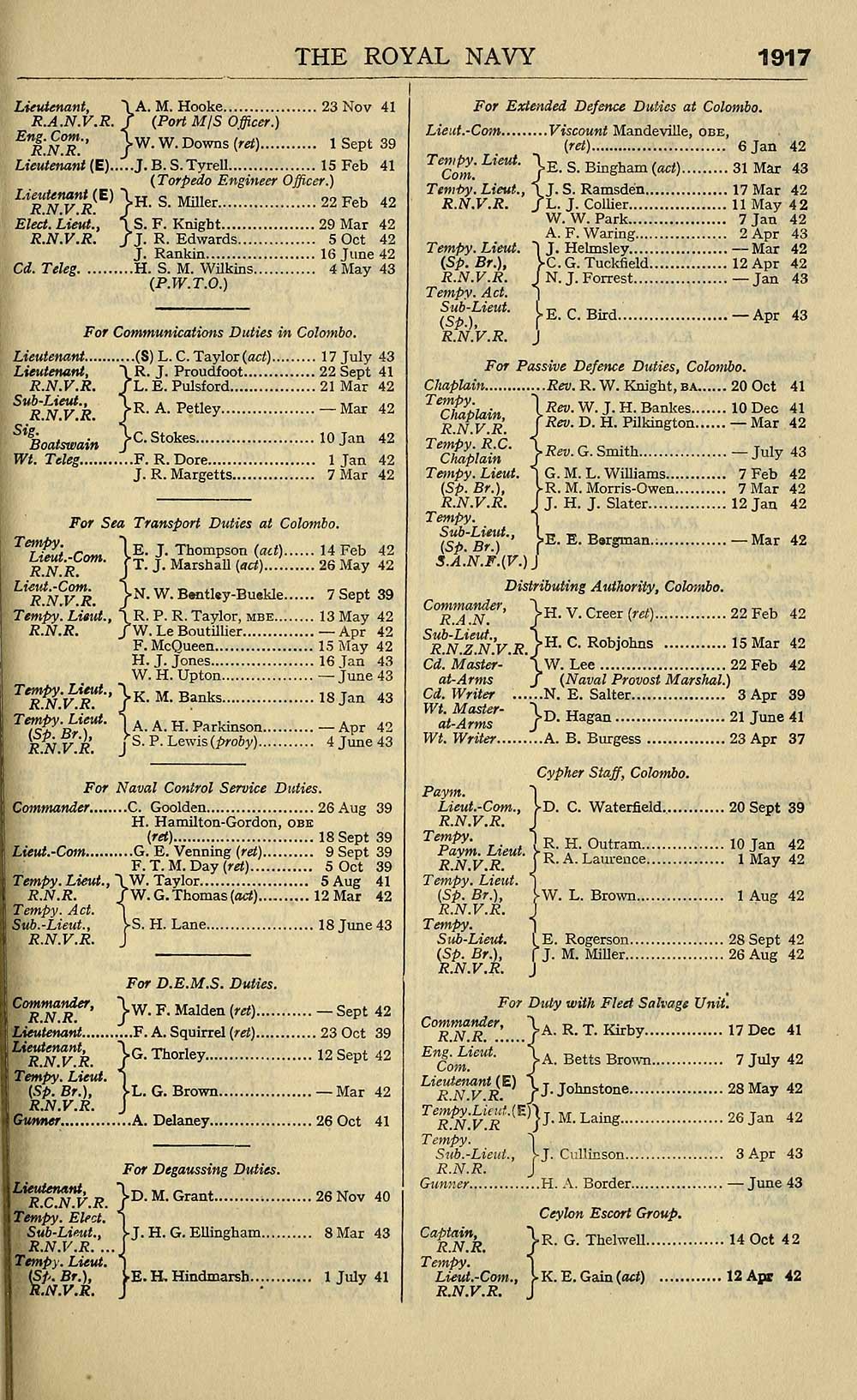 725 Navy Lists Bimonthly 1943 August Volume 2 British Military Lists National Library Of Scotland