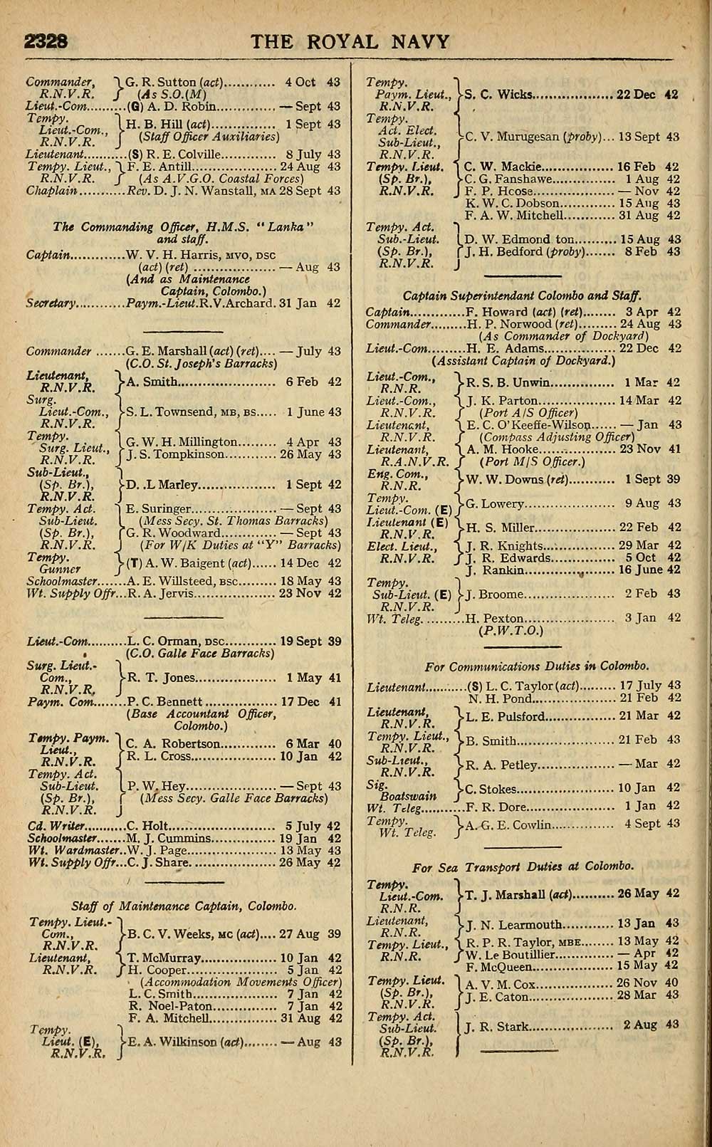 814 Navy Lists Bimonthly 1943 October Volume 2 British Military Lists National Library Of Scotland