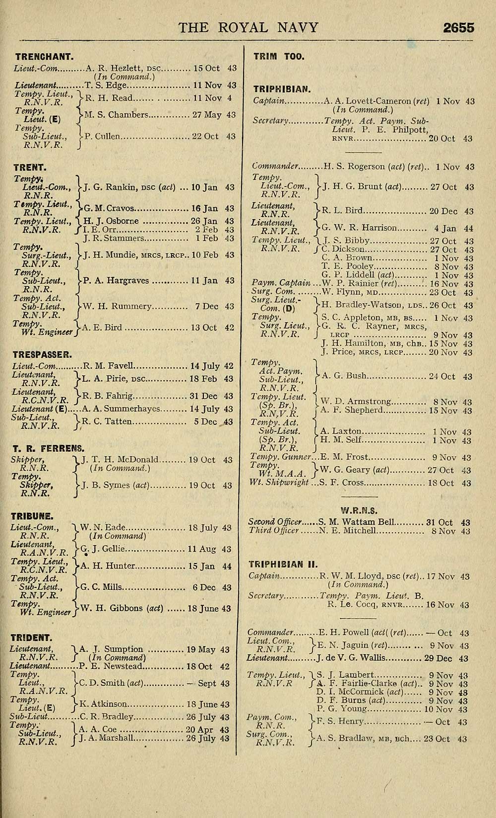 11 Navy Lists Bimonthly 1944 February Volume 2 British Military Lists National Library Of Scotland