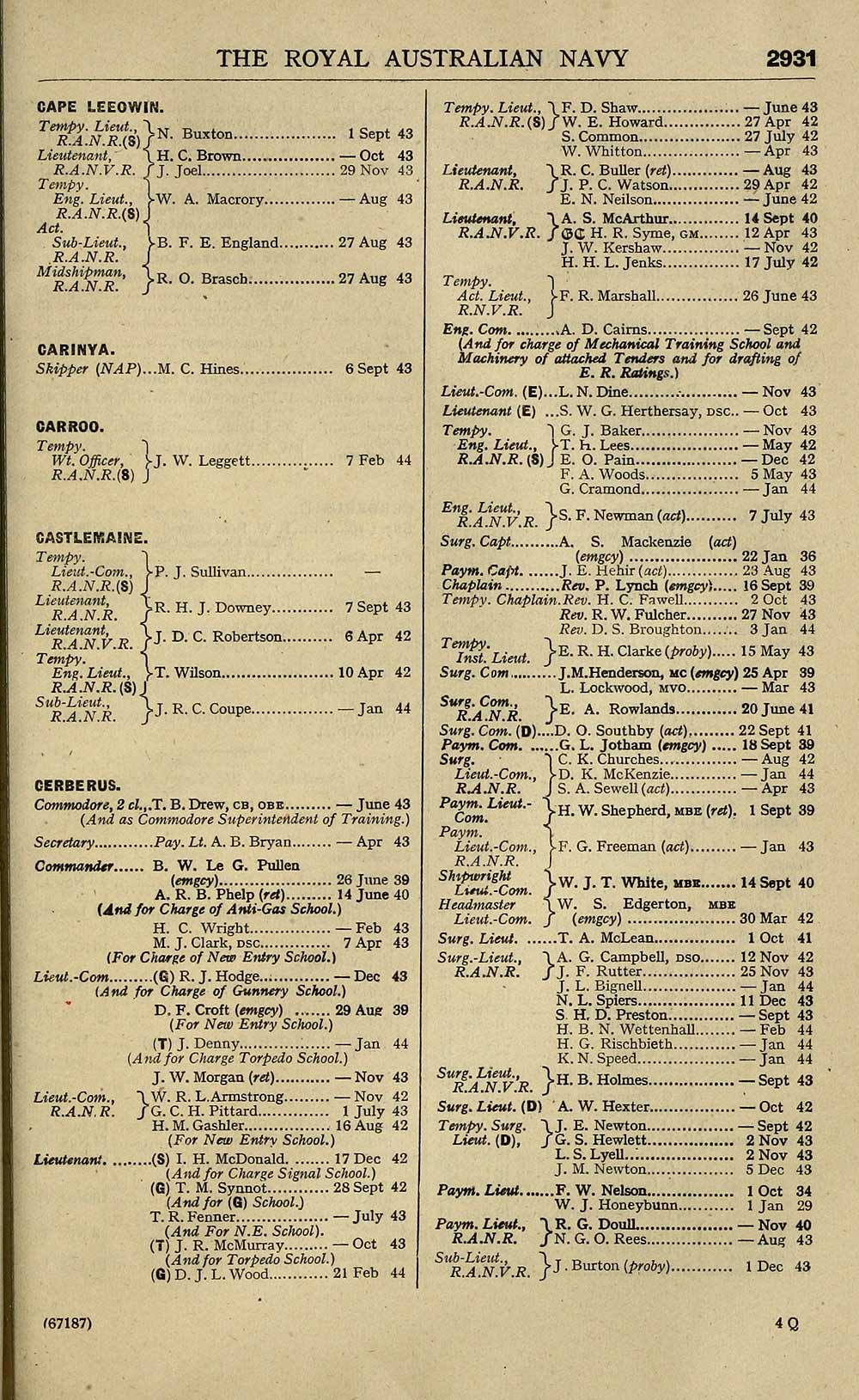 1351 Navy Lists Bimonthly 1944 April Volume 2 British Military Lists National Library Of Scotland