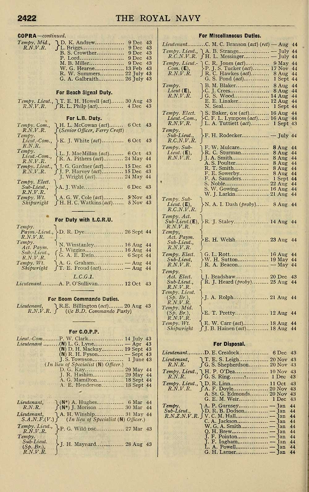 350 Navy Lists Quarterly 1944 October Volume 3 British Military Lists National Library Of Scotland