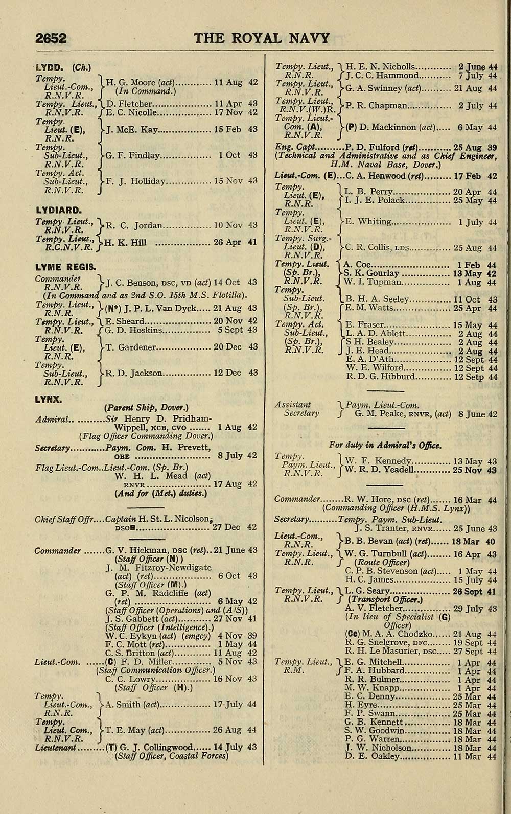 580 Navy Lists Quarterly 1944 October Volume 3 British Military Lists National Library Of Scotland