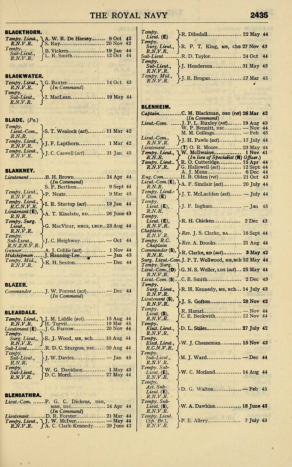 279 Navy Lists Quarterly 1945 April Volume 3 British Military Lists National Library Of Scotland