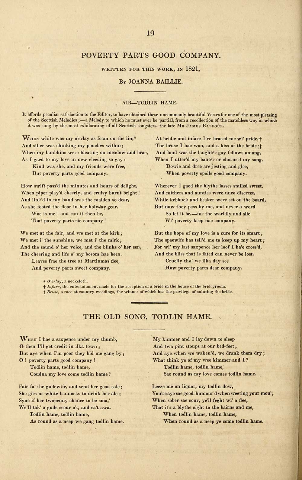 170 Page 19 A Poverty Parts Good Company Inglis Collection Of Printed Music Printed Music Composite Music Volumes Containing Different Issues Of Thomson S Octavo Collection Of The Songs