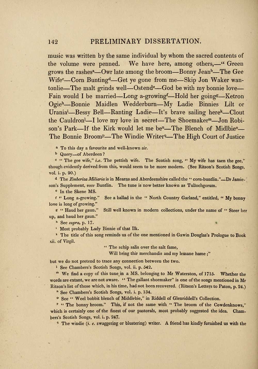 174) Page 142 - Inglis Collection of printed music > Printed text > Ancient  Scotish melodies from a manuscript of the reign of King James VI - Special  collections of printed music - National Library of Scotland