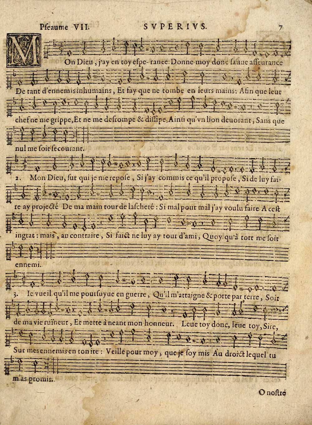 19 Page 7 Mon Dieu J Ay En Toy Esperance Inglis Collection Of Printed Music Printed Music Pseaumes De David Special Collections Of Printed Music National Library Of Scotland