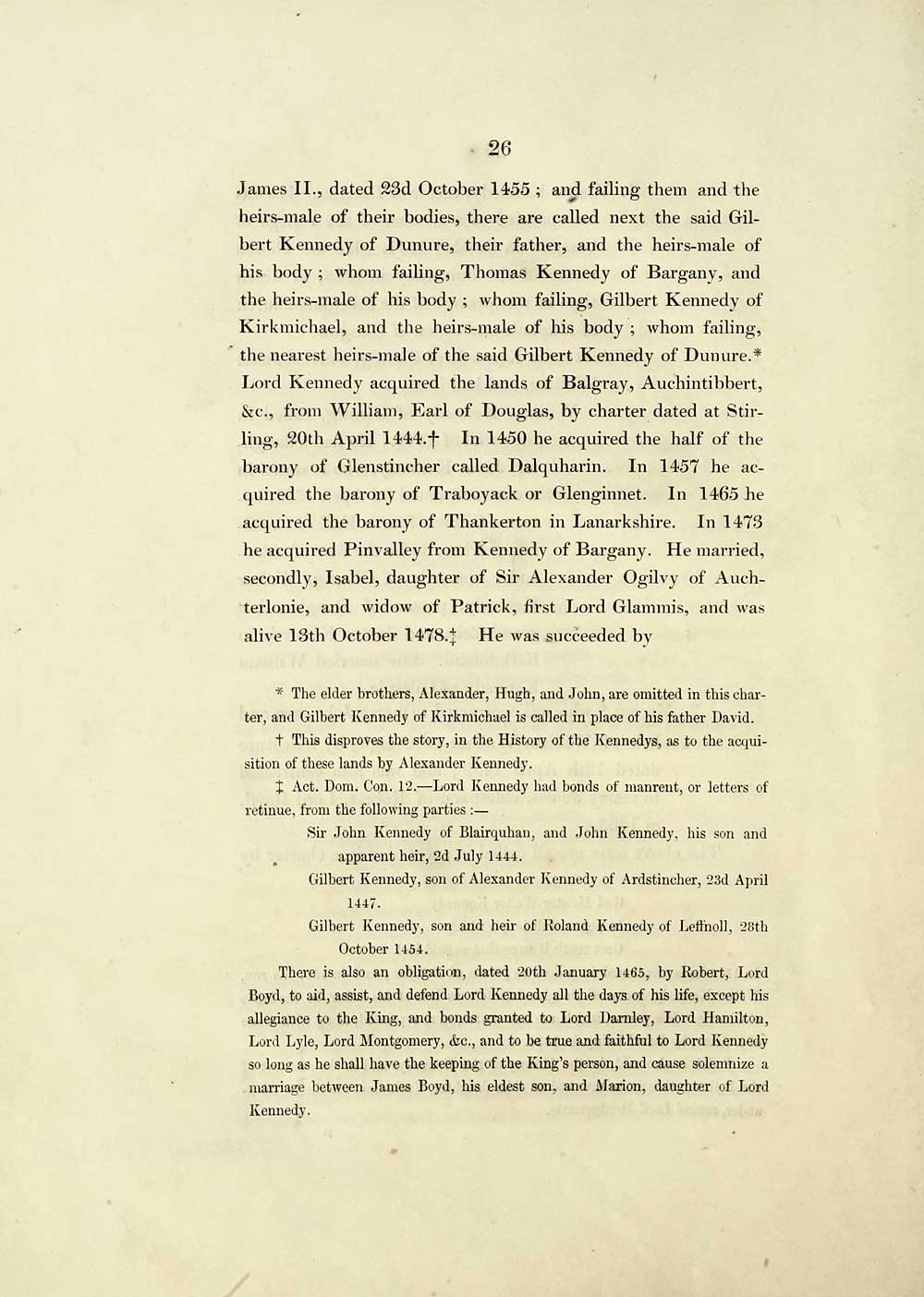 (32) Page 26 - Historical account of the noble family of Kennedy ...