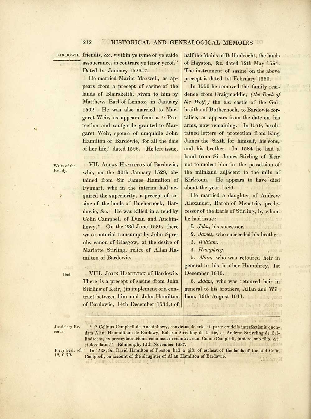 (222) Page 212 - Historical and genealogical memoirs of the House of ...
