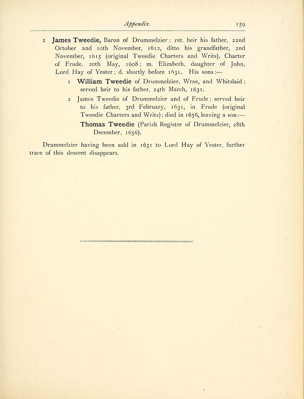 Tweedy Lineage (233) Page 159 - History of the Tweedie, or Tweedy, family - Histories ...