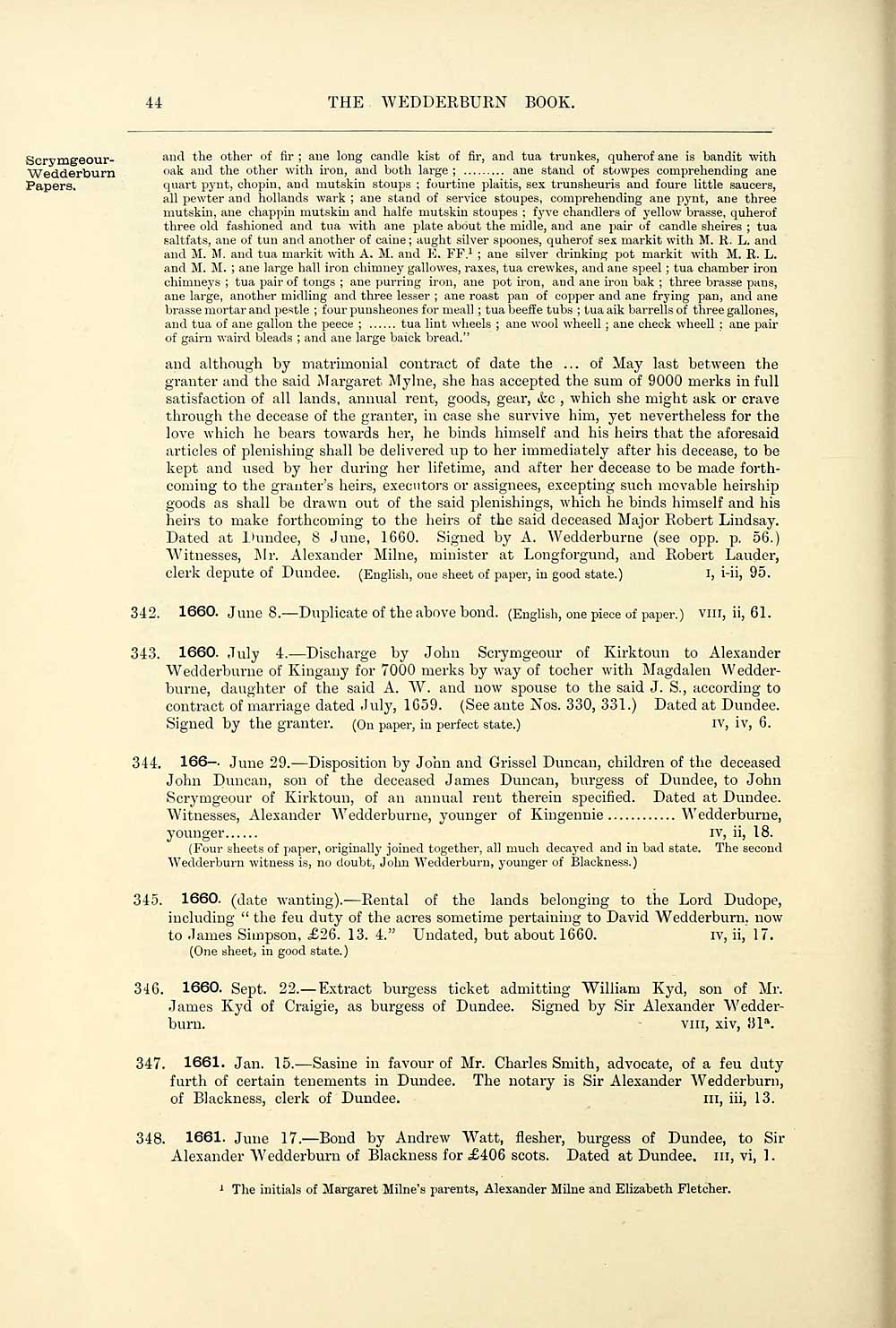 74 Page 44 Wedderburn Book Evidence Histories Of Scottish Families National Library Of Scotland