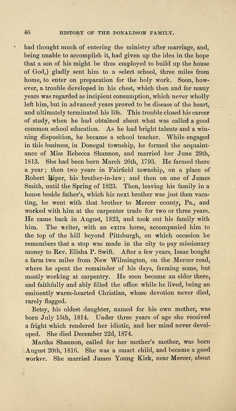 (52) Page 46 History of the Donaldson family and its connections