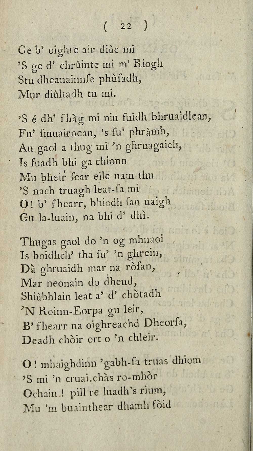 32 Page 22 Books And Other Items Printed In Gaelic From 1631 To 1800 Orain Nuadh Ghaidhleach Rare Items In Gaelic National Library Of Scotland