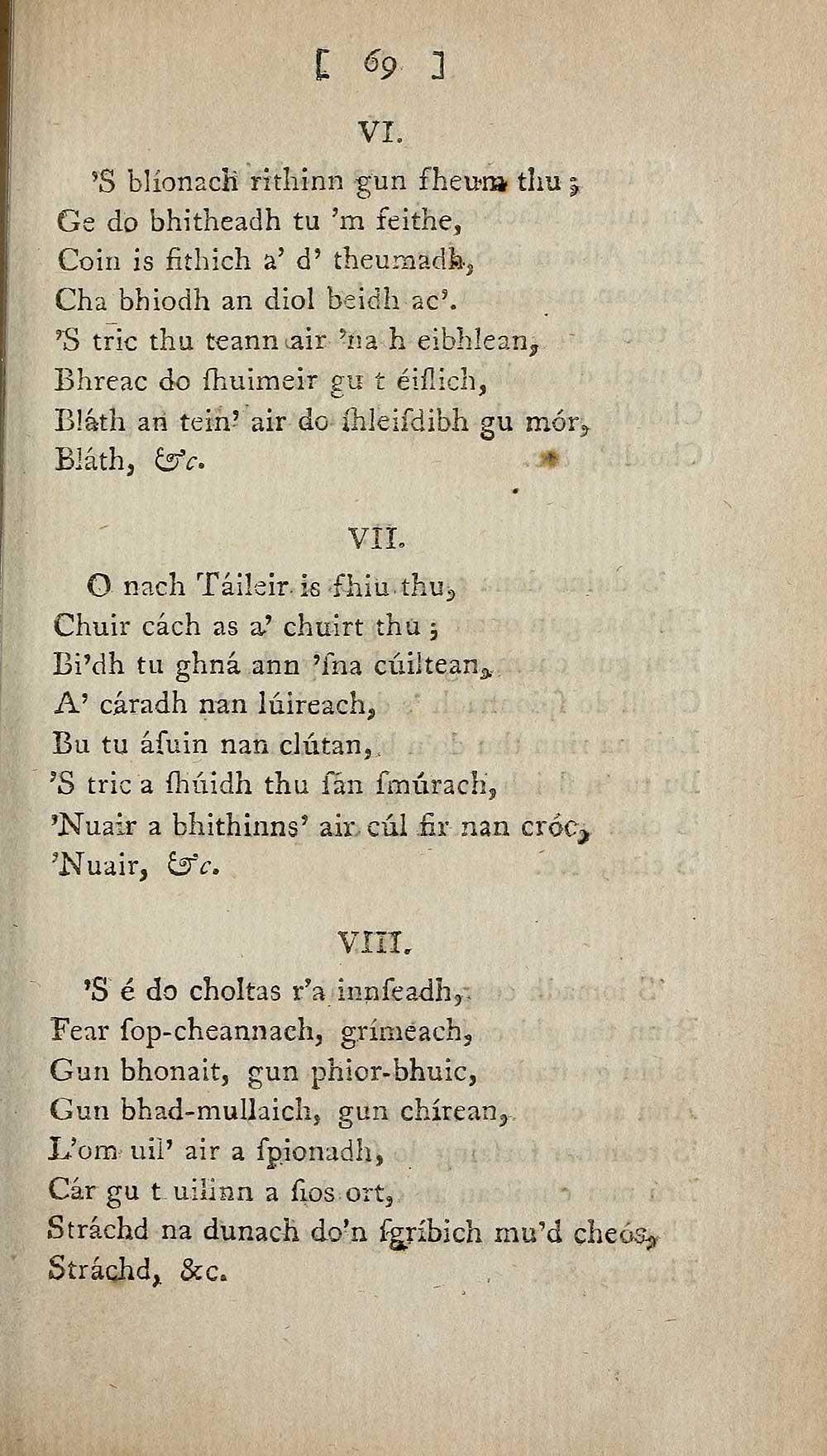 85 Page 69 Books And Other Items Printed In Gaelic From 1631 To 1800 Orain Ghaidhealach Rare Items In Gaelic National Library Of Scotland