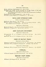 Page 298Royal Army Veterinary Corps -- Army Chaplain's Department -- Corps of Military Police -- Gymnasia -- Military Staff Clerks