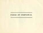 Divisional title pagePARISH OF STORNOWAY