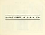 Divisional title pageGlasgow Lewismen in the Great War