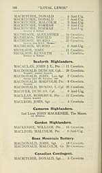 Page 188Seaforth Highlanders -- Cameron Highlanders -- Gordon Highlanders -- Ross Mountain Battery -- Canadian contingent