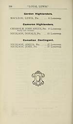 Page 236Gordon Highlanders -- Cameron Highlanders -- Canadian contingent