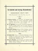 Page 5In grateful and loving remembrance of Kilmacolm's brave sons who fell gloriously in the Great War, 1914-1918: 1914 -- 1915
