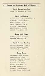 Page 14Royal Garrison Artillery -- Royal Highlanders -- Royal Irish Rifles -- Royal Munster Fusiliers -- Royal Scots