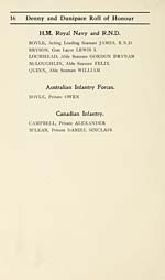 Page 16H.M. Royal Navy and R.N.D. -- Australian Infantry Forces -- Canadian Infantry