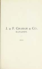 [Page 523]J. & F. Graham & Co., Rangoon, 1903