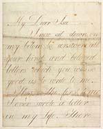 Folio 1 rectoIncomplete letter of Marjory Fleming to her sister Isabella, ?1810, page 1