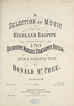 Title pageSelection of music for the Highland bagpipe