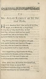 Page ixTo Mr Allan Ramsay on his poetical works
