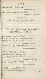 Page 21Elegy on John Cowper kirk-treasurer's man, anno 1714