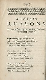 Page 396Ramsay's reasons for not answering Hackney Scriblers his obscure enemies