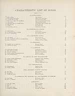 [Page vii]Characteristic list of songs