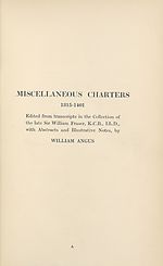 Divisional title pageMiscellaneous charters, 1315-1401