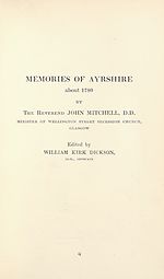 Page 243Memories of Ayrshire, about 1780