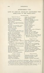 Page 454Appendix 8 -- Lists of Highland gentlemen who took part in the Forty-five