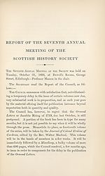 [Page 1]Report of the seventh annual meeting of the Scottish History Society
