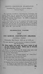 Day School Certificate (Higher) - General Paper