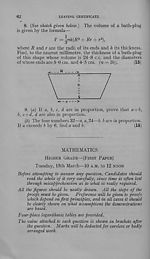 Mathematics, Higher Grade - (First Paper)