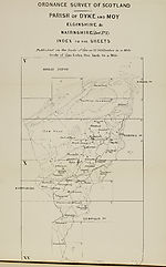MapParish of Dyke amd Moy, Elginshire & Nairnshire (detached No. 1)